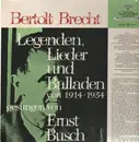 LP - Bertolt Brecht - Legenden, Lieder und Balladen von 1914-1934, gesungen von Ernst Busch