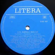 LP - Bertolt Brecht - Ich, Bertolt Brecht - Silver Print on Dark Blue Labels