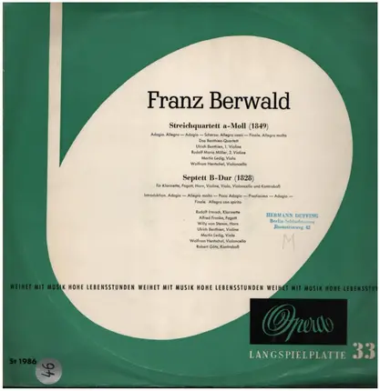 Berwald - Streichquartett a-Moll / Septett B-Dur