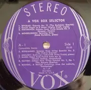 LP - Berkshire String Quartet , Walter Kraft , Rena Kyriakou , The Kohon String Quartet , Peter Frankl , - A Vox Box Selector
