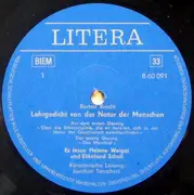 LP - Berliner Ensemble - Lehrgedicht Von Der Natur Des Menschen Von Bertolt Brecht