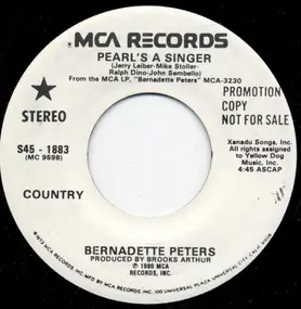 Bernadette Peters - Pearl's A Singer
