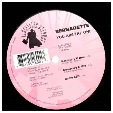 Bernadette - You Are The One