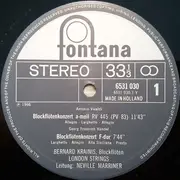LP - Vivaldi / Händel / Telemann - Blockflötenkonzerte