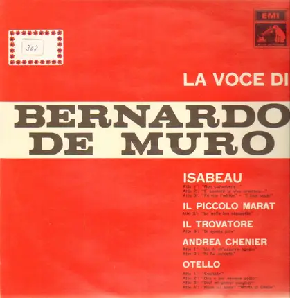 Bernardo de Muro - Isabeau, Il Piccolo Marat, Il Trovatore, Andrea Chenier