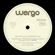 LP - Bernd Alois Zimmermann - Concerto Pour Violoncelle / Photoptosis / Tratto II