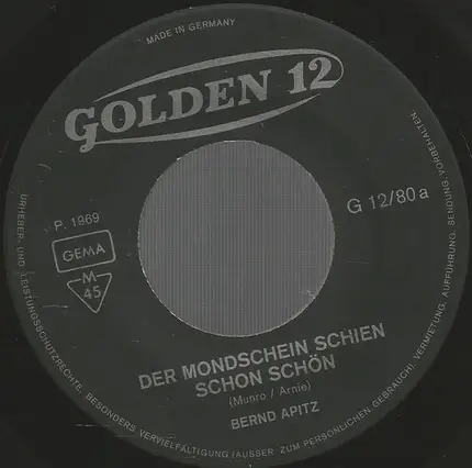 Bernd Apitz - Der Mondschein Schien Schon Schön