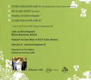 CD Single - Bernd Begemann & Die Befreiung - Ich Habe Nichts Erreicht Außer Dir