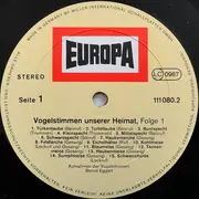LP - Bernd Eggert - Vogelstimmen Unserer Heimat Folge 1