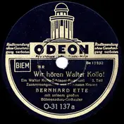 Bernhard Etté Mit Seinem Großen Schauorchester - Wir Hören Walter Kollo!
