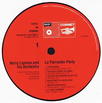 Berry Lipman & His Orchestra - La Parranda Party