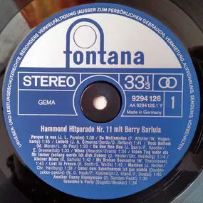 Berry Sarluis - Hammond Hitparade 11