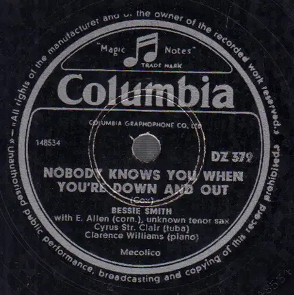 Bessie Smith - Baby Doll / Nobody Knows You When You're Down And Out
