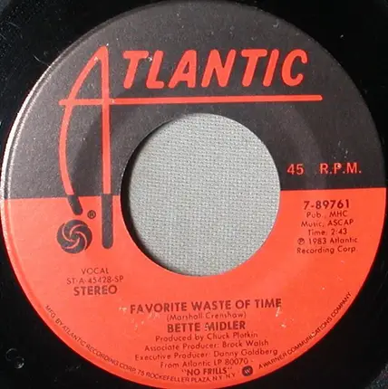 Bette Midler - Favorite Waste Of Time