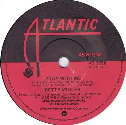 Bette Midler - The Rose / Stay With Me