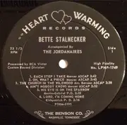 LP - Bette Stalnecker - Bette Stalnecker - Accompanied By The Jordanaires - Mono