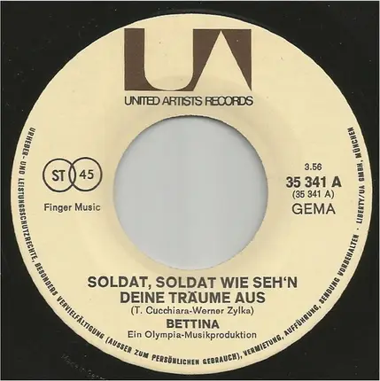 Bettina Simon - Soldat, Soldat Wie Seh'n Deine Träume Aus