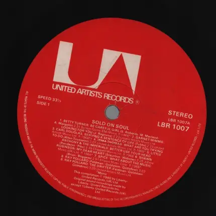 Betty Turner, Carl Douglas, Ray Pollard, The O'jays - Sold on soul