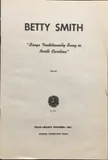 LP - Betty Smith - Songs Traditionally Sung In North Carolina