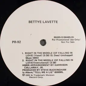 Bettye Lavette - Right In The Middle (Of Falling In Love) / Tell Me Tomorrow
