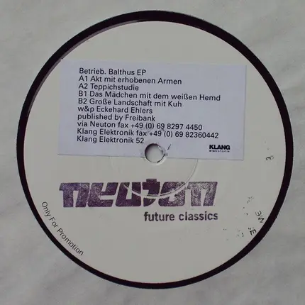 Betrieb - Balthus EP