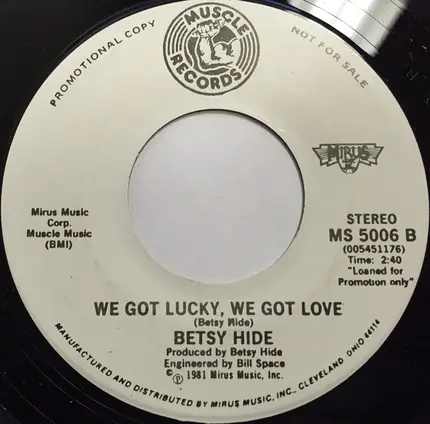 Betsy Hide - Everyday / We Got Lucky, We Got Love