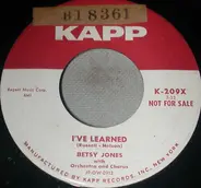 Betsy Jones - I've Learned / Country Waltz