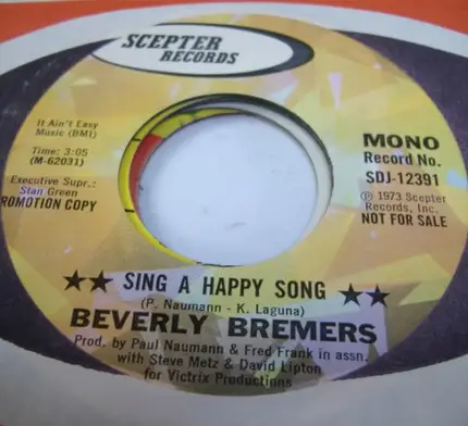 Beverly Bremers - Sing a Happy Song / Get Smart Girl