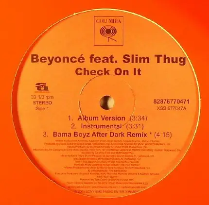 Beyoncé Feat. Slim Thug - Check On It