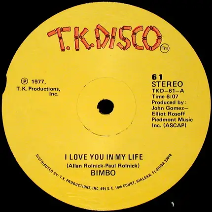 Bimbo - I Love You In My Life
