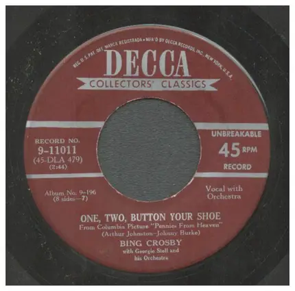 Bing Crosby With Georgie Stoll & His Orchestra - So Do I / One, Two, Button Your Shoe