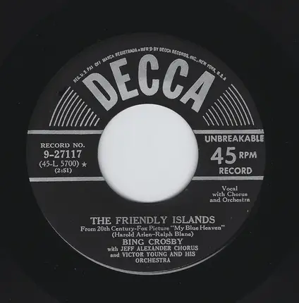 Bing Crosby With Jeff Alexander Choir And Victor Young And His Orchestra - All My Love