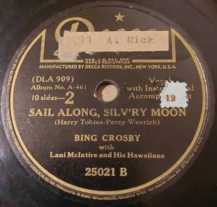 Bing Crosby with Lani McIntire And His Hawaiians - Favorite Hawaiian Songs Volume Two