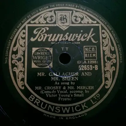 Bing Crosby And Johnny Mercer - Small Fry / Mr. Gallagher And Mr. Sheen