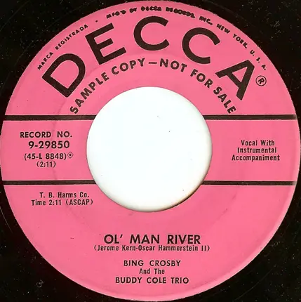 Bing Crosby And The Buddy Cole Trio - In A Little Spanish Town ('Twas On A Night Like This)