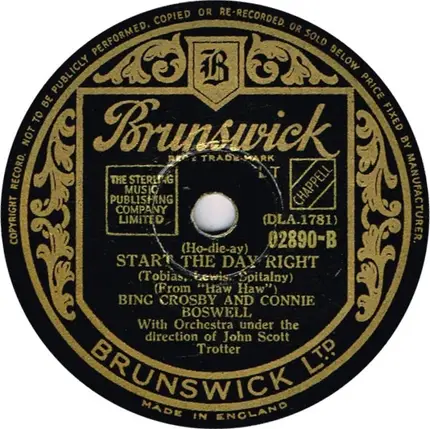 Bing Crosby / Connie Boswell - Ida, Sweet As Apple Cider / (Ho-dle-ay) Start The Day Right