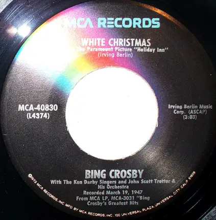 Bing Crosby - White Christmas / Where The Blue Of The Night Meets The Gold Of The Day