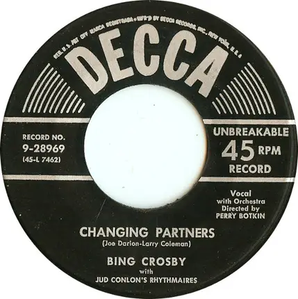 Bing Crosby - Y'All Come / Changing Partners