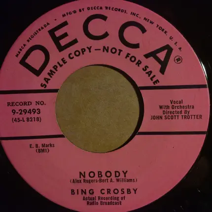 Bing Crosby - Silver Moon / Nobody