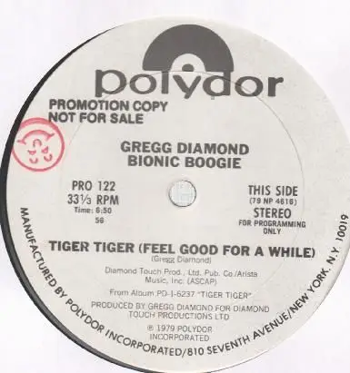 Bionic Boogie - Tiger Tiger (Feel Good For A While) / Take The Boogie Home