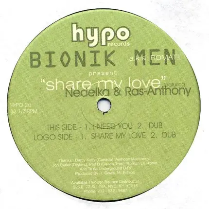 Bionik Men - Share My Love