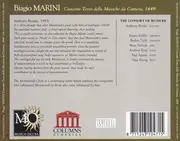 CD - Biagio Marini / The Consort Of Musicke - Concerto Terzo Delle Musiche Da Camera - 1649