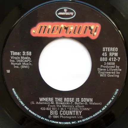 Big Country - Where The Rose Is Sown
