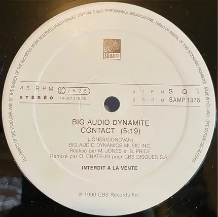 Big Audio Dynamite - Contact