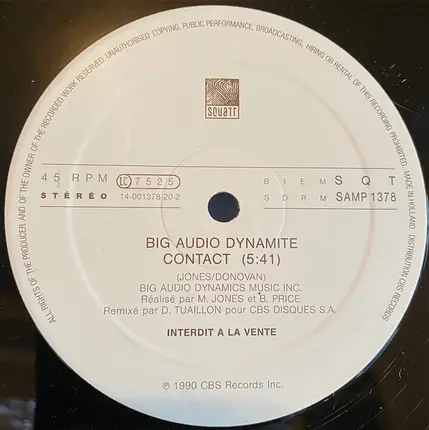 Big Audio Dynamite - Contact