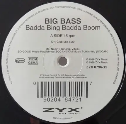 Big Bass - Badda Bing Badda Boom