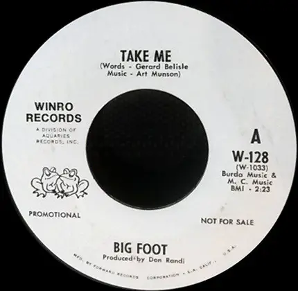 Big Foot - Take Me / California Lights