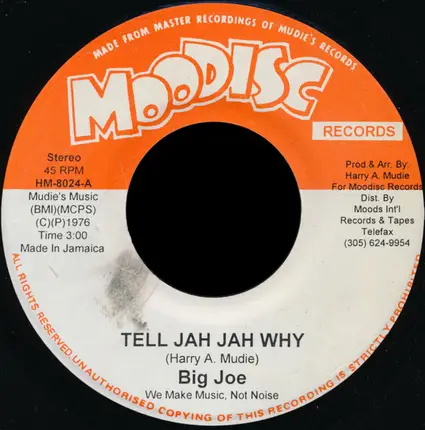 Big Joe - Tell Jah Jah Why