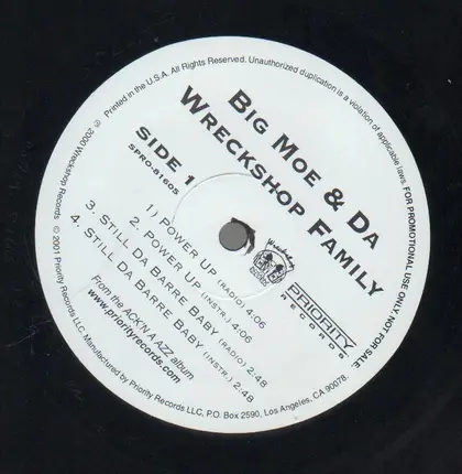 Big Moe & Da Wreckshop Family - Power Up / Still Da Barre Baby / Barre Baby