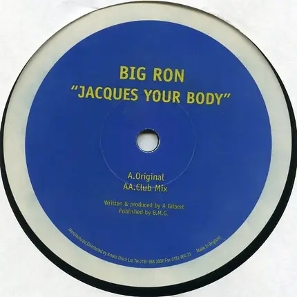 Big Ron - Jacques Your Body